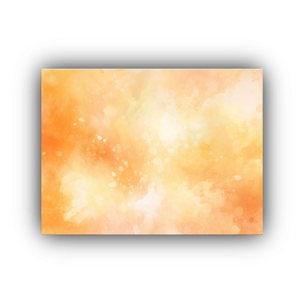 Pinturas Decorativas Con Salpicaduras Naranjas Y Blancas. 65x50cm-0
