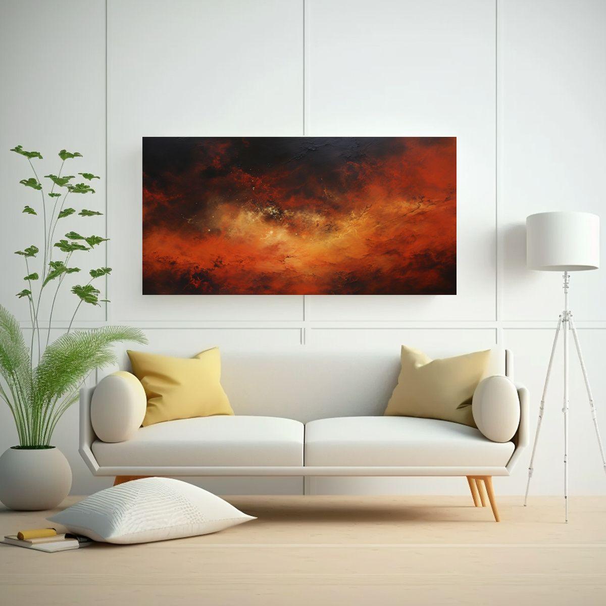 Cuadro Abstracto A Night Sky Con Colores 40x20cm-2