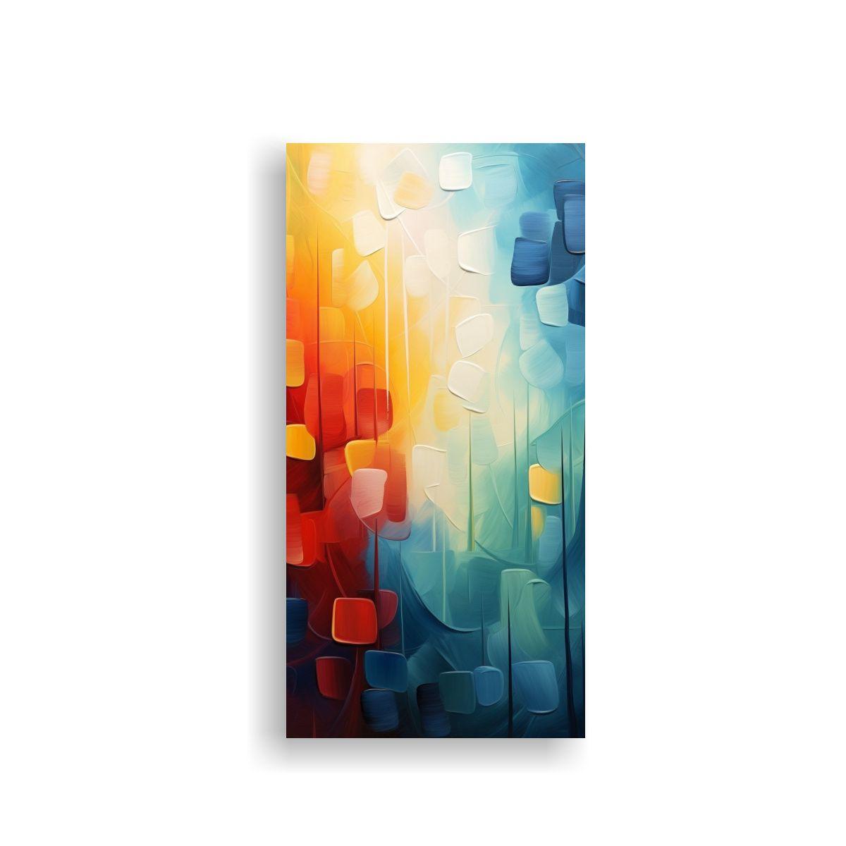 Cuadro Abstracto Bosque Brillante Decorativo 20x40cm-0