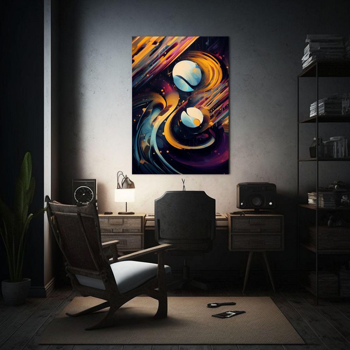 Pinturas De Decoración Abstracta En Estilo Jazz 80x120cm-2