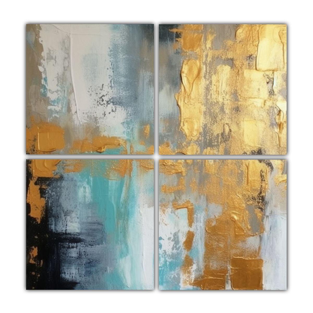 Cuadro Artístico Moderno: Pintura Abstracta 180x180 Cm-0