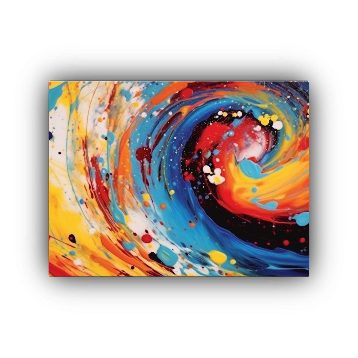 Crear Una Obra De Arte Abstracto Vibrante Para Decoración. 65x50cm-0