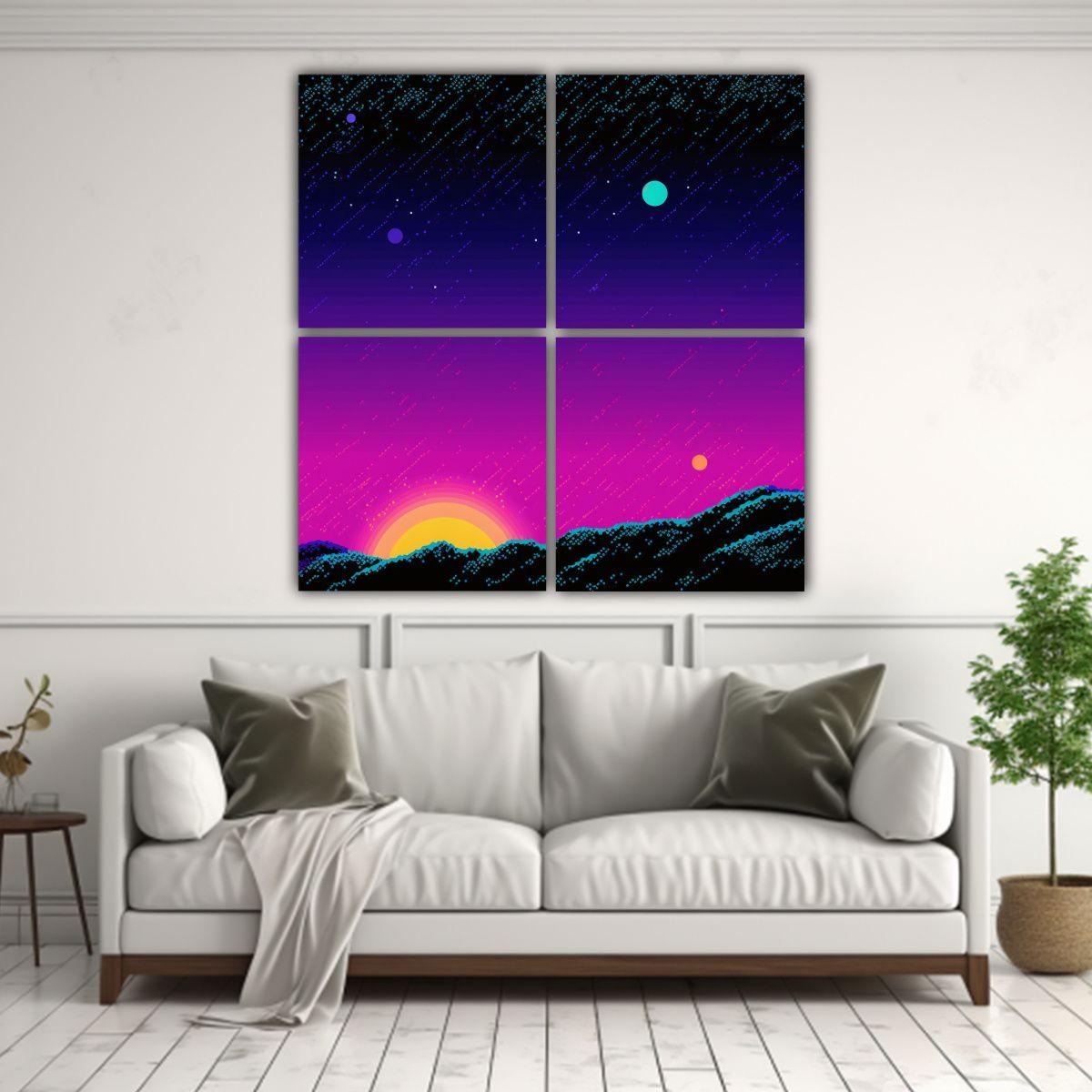 Pinturas Decorativas C Minimalistas De Estrellas 40x40 Cm-2