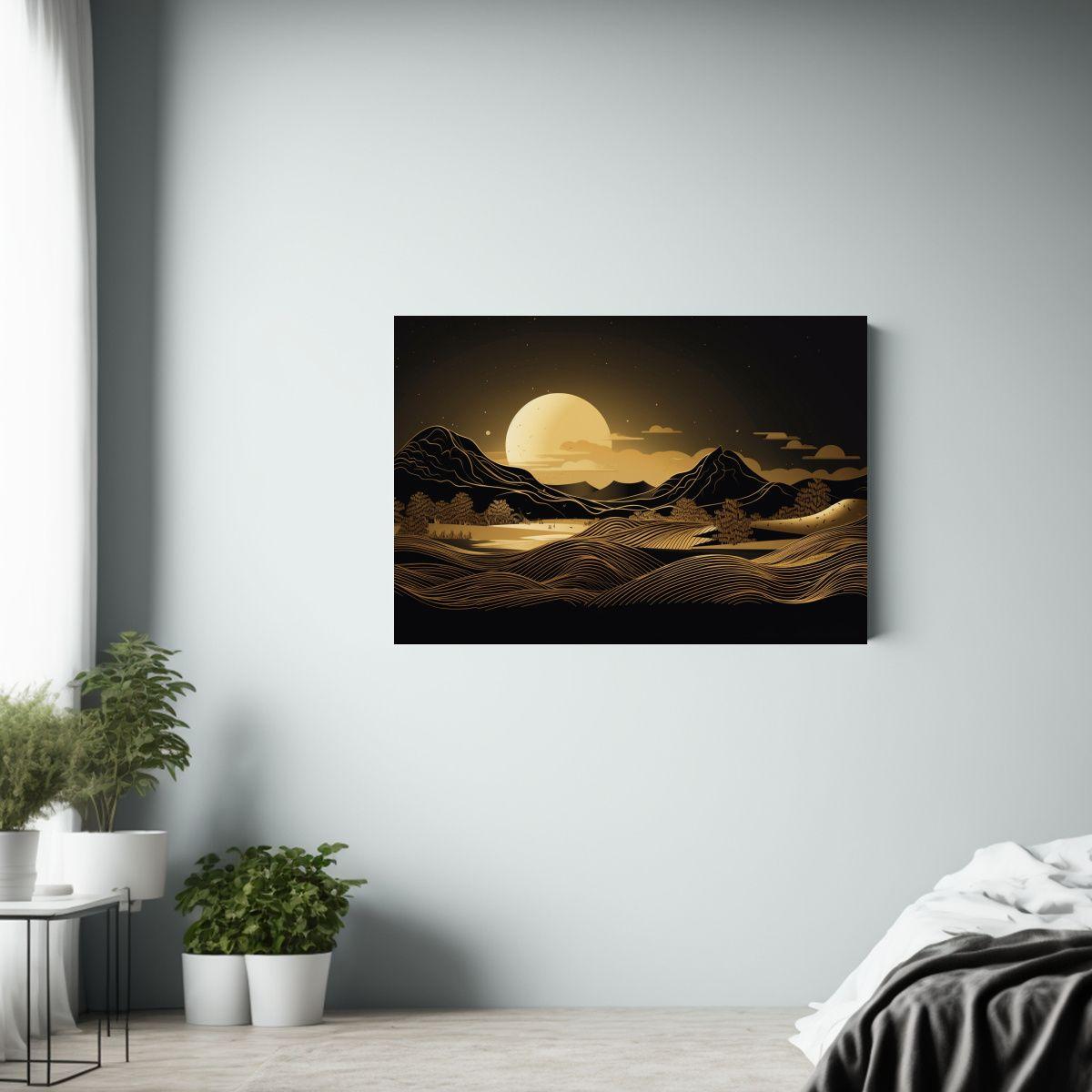 Cuadro Lienzo Dormitorio Paisaje Minimalista 45x30cm-2
