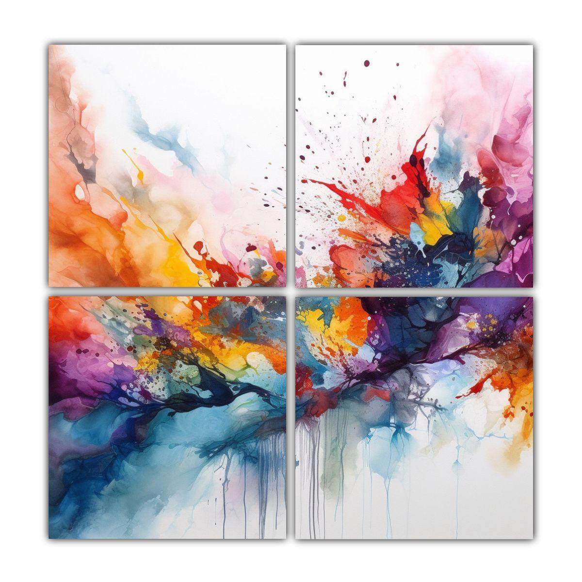 Cuadros De Alta Calidad De Oso En Pintura 80x80 Cm-0