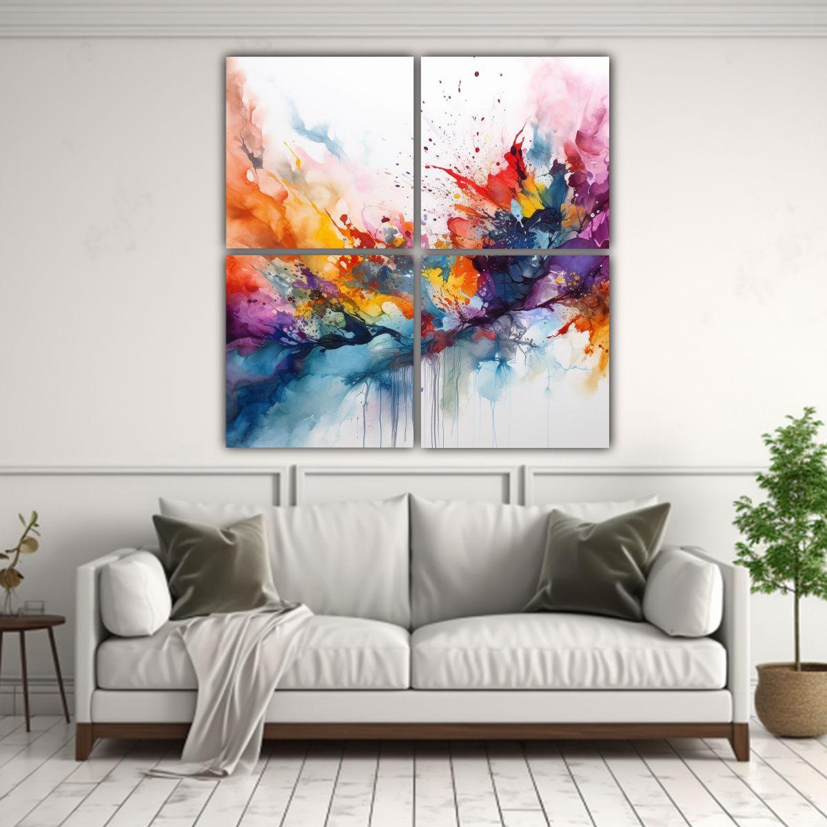 Cuadros De Alta Calidad De Oso En Pintura 80x80 Cm-2
