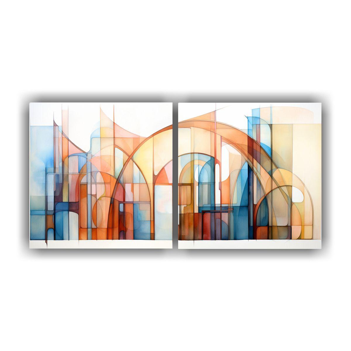 Pinturas Decorativas: Reinterpretación Abstracta 140x70 Cm-0