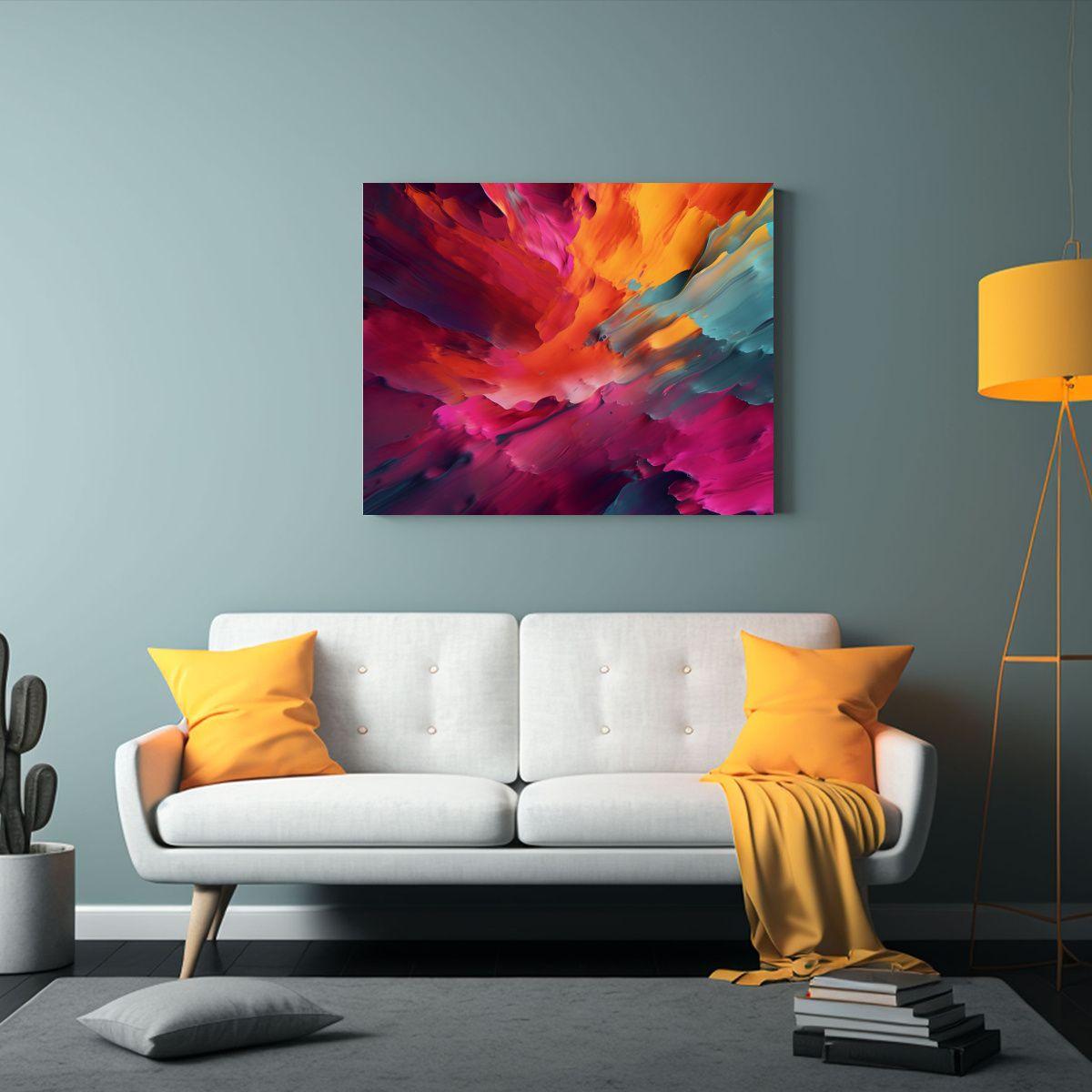 Pintura Abstracta Empoderamiento Premiada En Marco Galería. 65x50cm-2