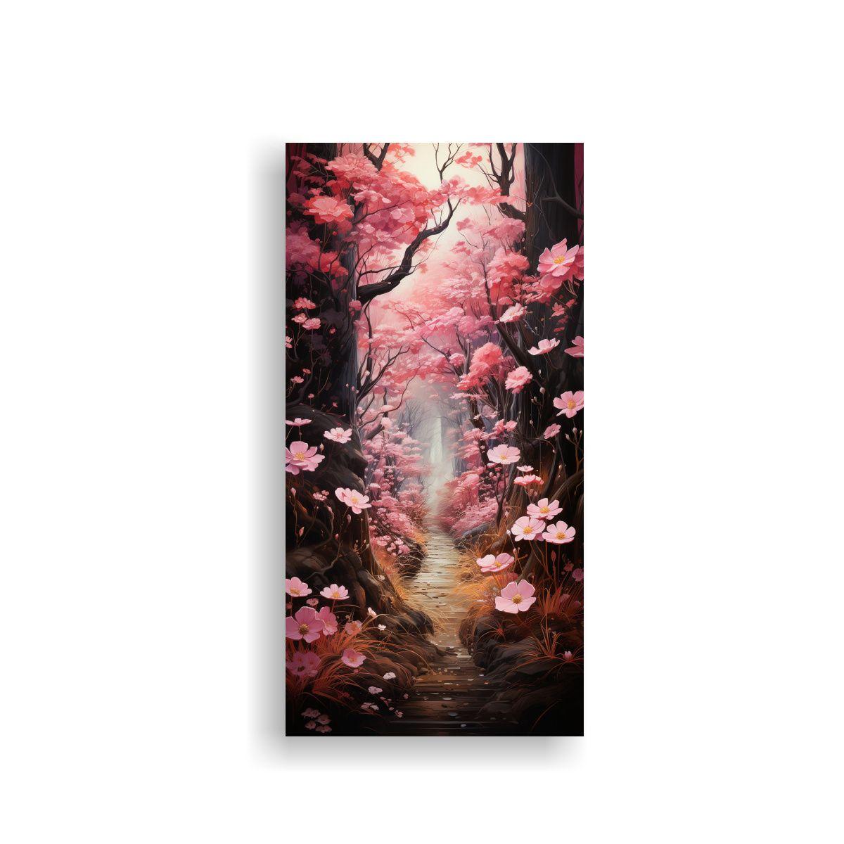 Pinturas Decorativas Lienzo Colores Efecto Visual 50x100cm-0