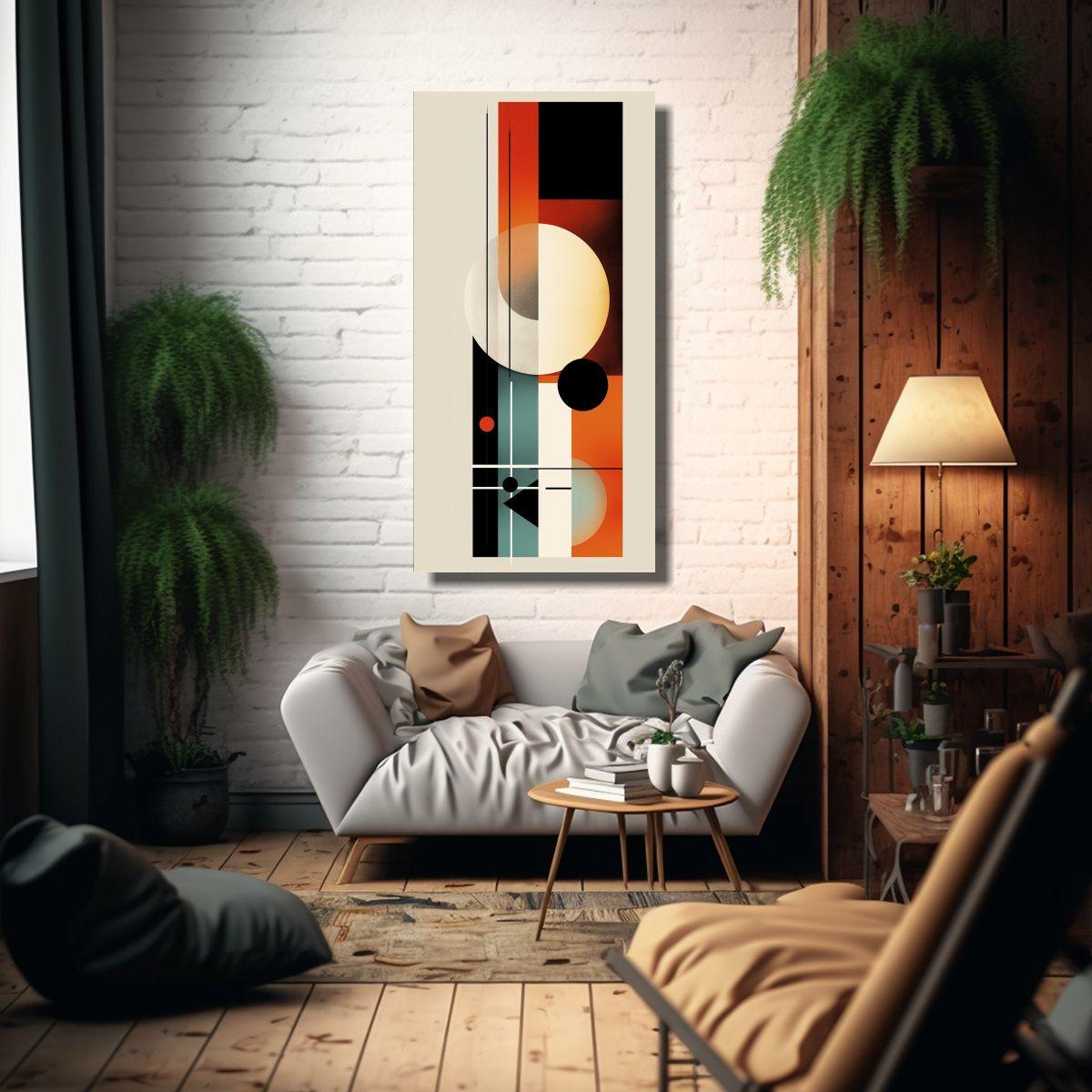 Arte Minimalista Geométrico De Bauhaus Estilo 20x40cm-2