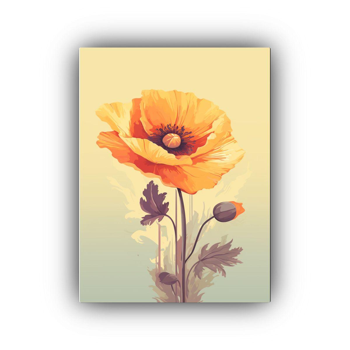 Cuadro Lienzo Belleza Elegante De Una Amapola 60x90cm-0