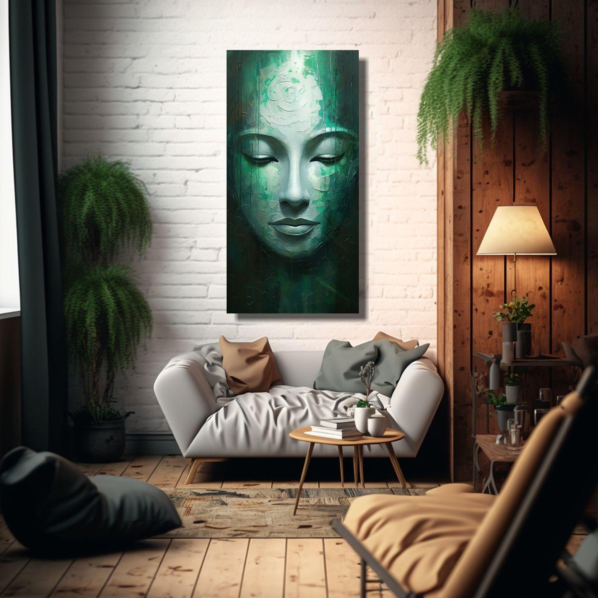 Cuadro Cuadro Equilibrio Buddha Estilo Abstracto 70x140cm-2