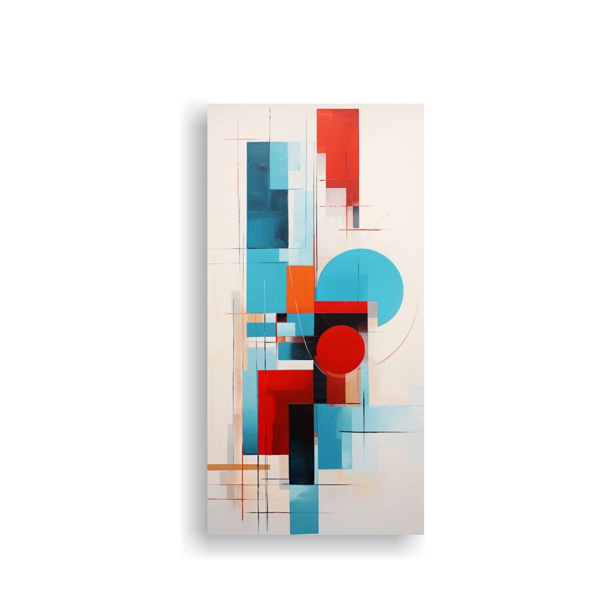 Pintura Floral Minimalista Abstracta En Acuarela: 30x60cm-0