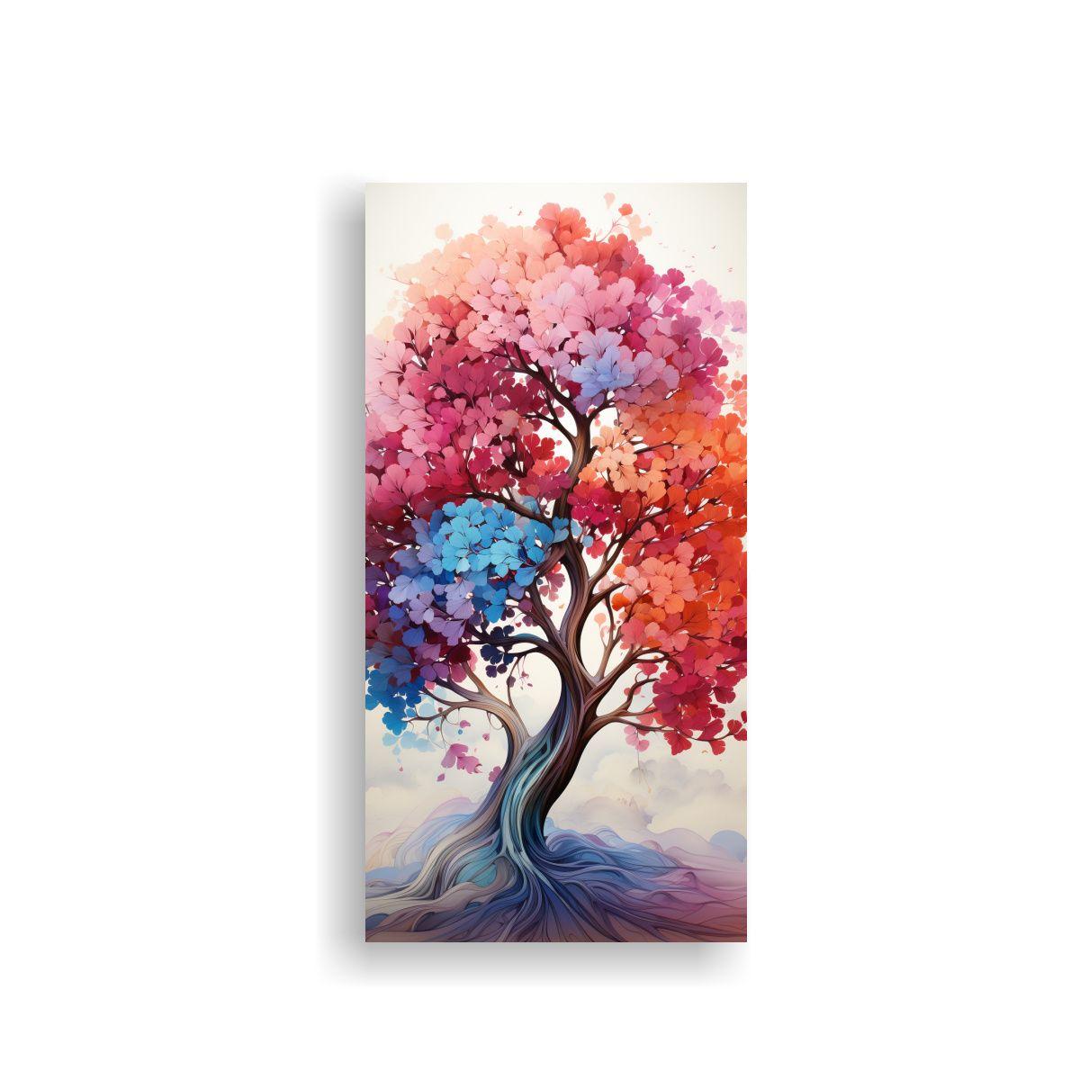Cuadro Abstracto Arcoíris De árbol De Ocotillo 20x40cm-0