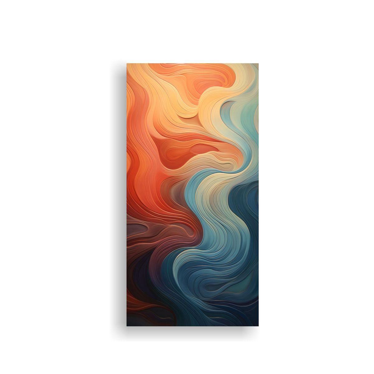 Cuadro De Pared Arte Abstracto Sobre Tela 20x40cm-0