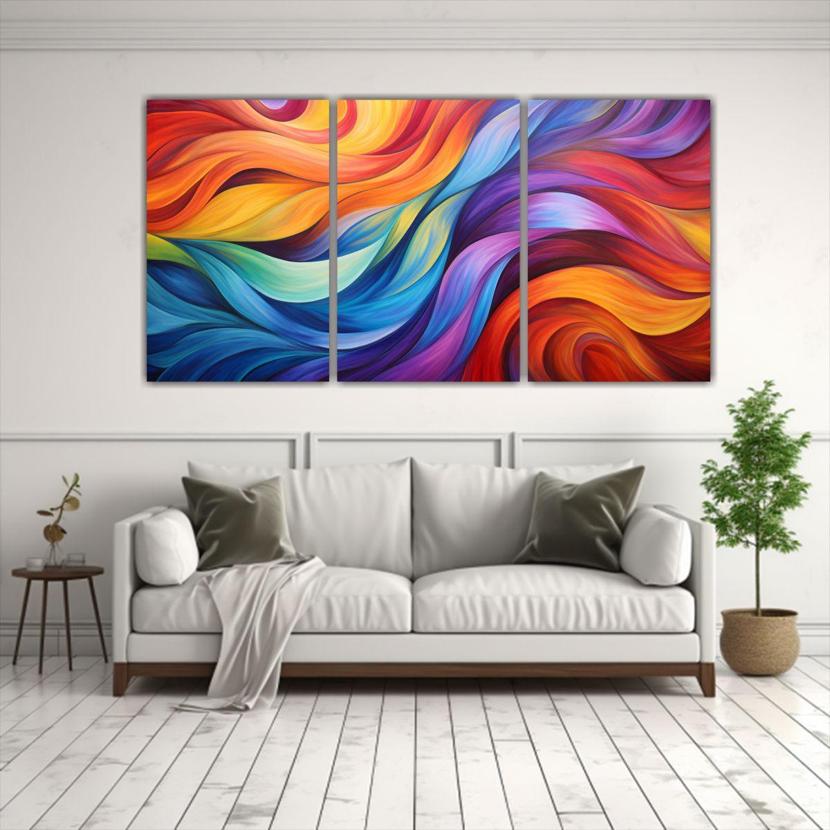 Pintura Decorativa Con Patrones Abstractos 150x75 Cm-2
