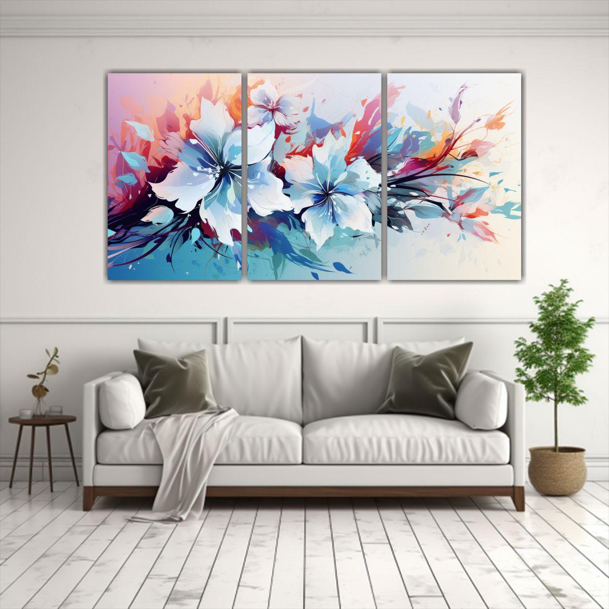 Pinturas Decorativas De Tres Artes: Impacto 90x45 Cm-2