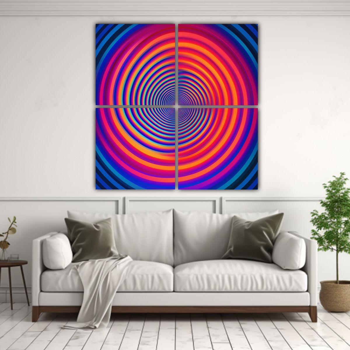 Cuadro Abstracto Imagen Moderna Formas 160x160 Cm-2