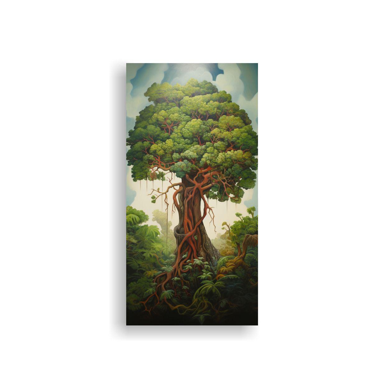 Pintura Abstracta En Estilo De óleo De Alto 20x40 Cm-0