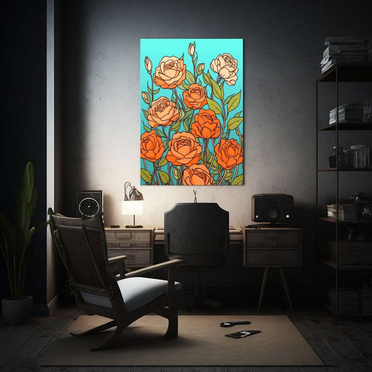 Cuadro Decorativo Lienzo Hermosos Rosas 30x45cm-2