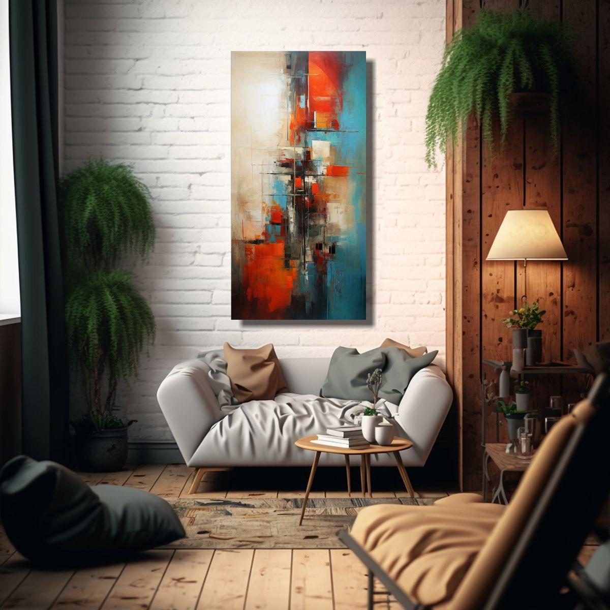 Pinturas Decorativas De Expresionismo Abstracto, 50x100cm-2