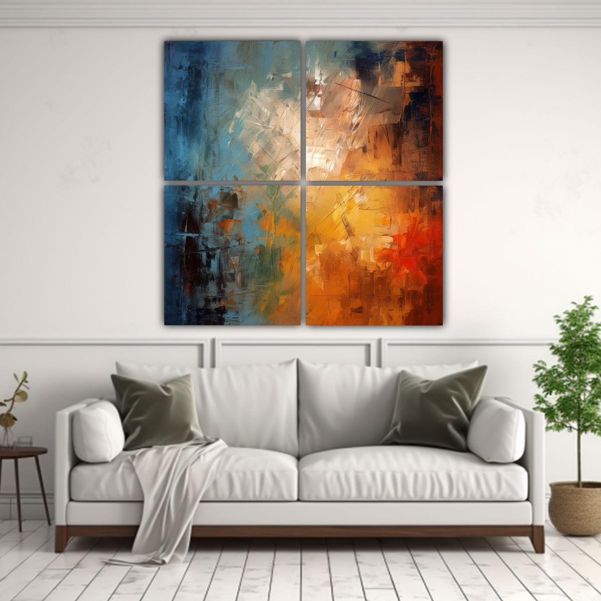 Cuadro Pared Decoración Abstracto HD 4K 200x200 Cm-2