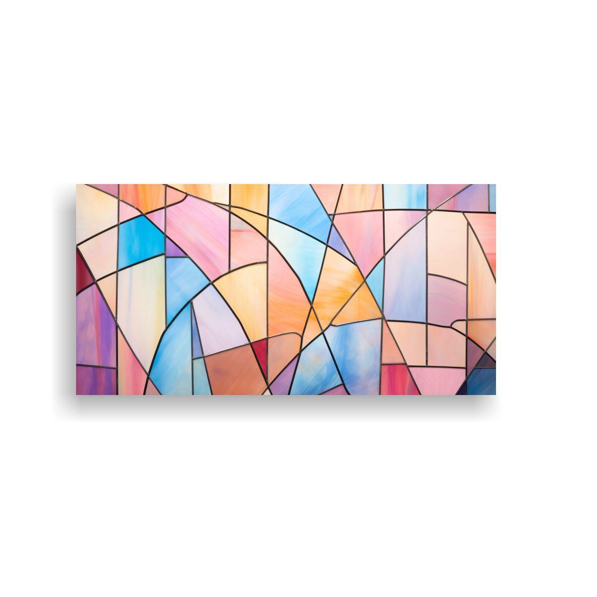 Pintura Decorativa Estilo Vidriera Abstracta 40x20 Cm-0