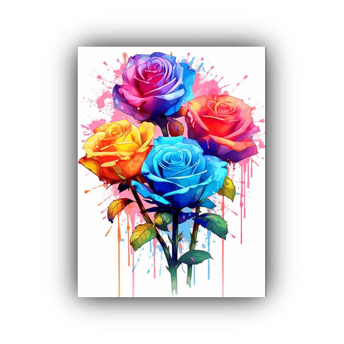 Cuadro Lienzo De Composición Dibujo Multicolor 30x45cm-0