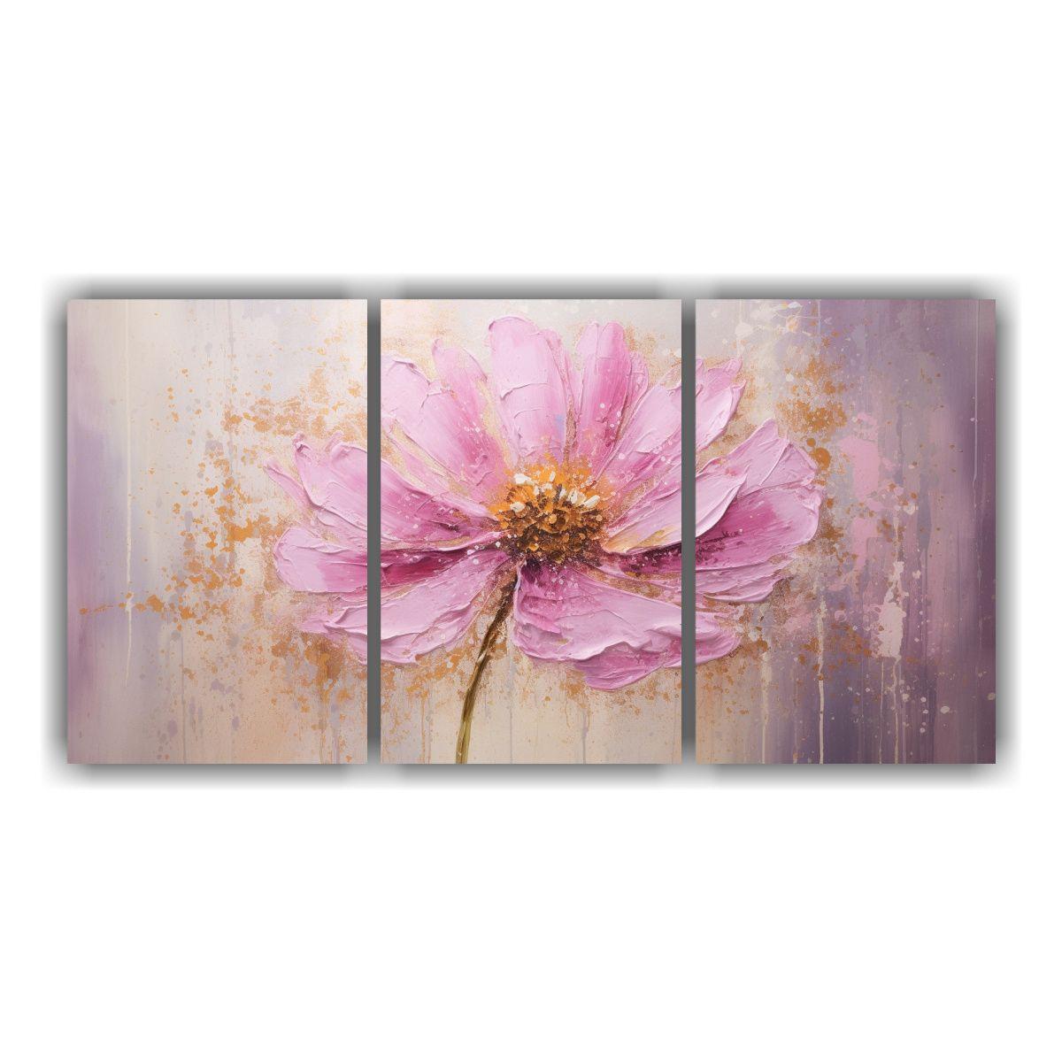 Set 3 Lienzos Dibujo Sensibilidad Artística Flor 150x75 Cm-0
