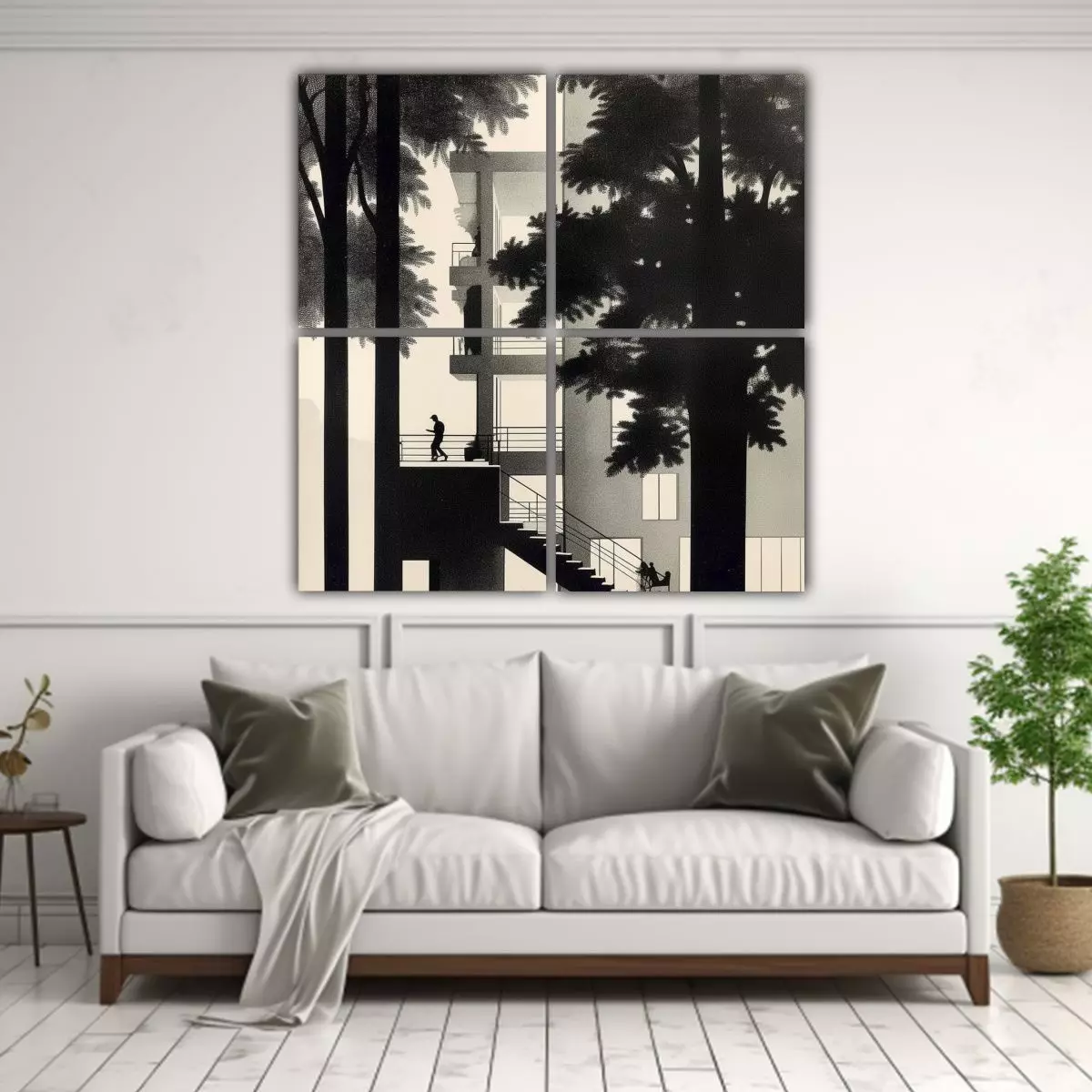 Cuatro Cuadros Modernos De Regalo Estilo Le 160x160 Cm-2