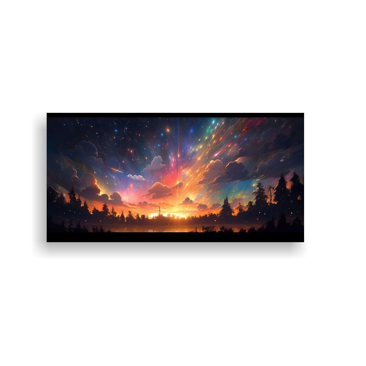 Pintura Decorativa Vanguardia: Arcoíris Y 100x50 Cm-0
