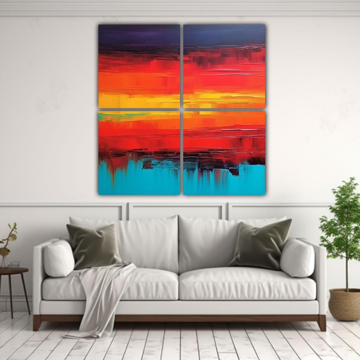 Pinturas Decorativas En Lienzo Vintage Con 80x80 Cm-2