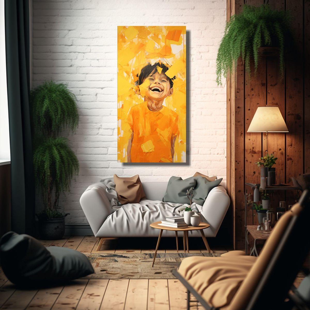 Pinturas Decorativas Que Retratan La Risa 20x40cm-2