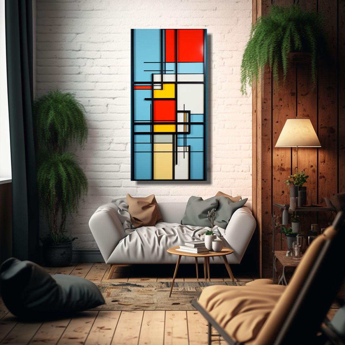 Pinturas Decorativas Geométricas En Colores 60x120cm-2