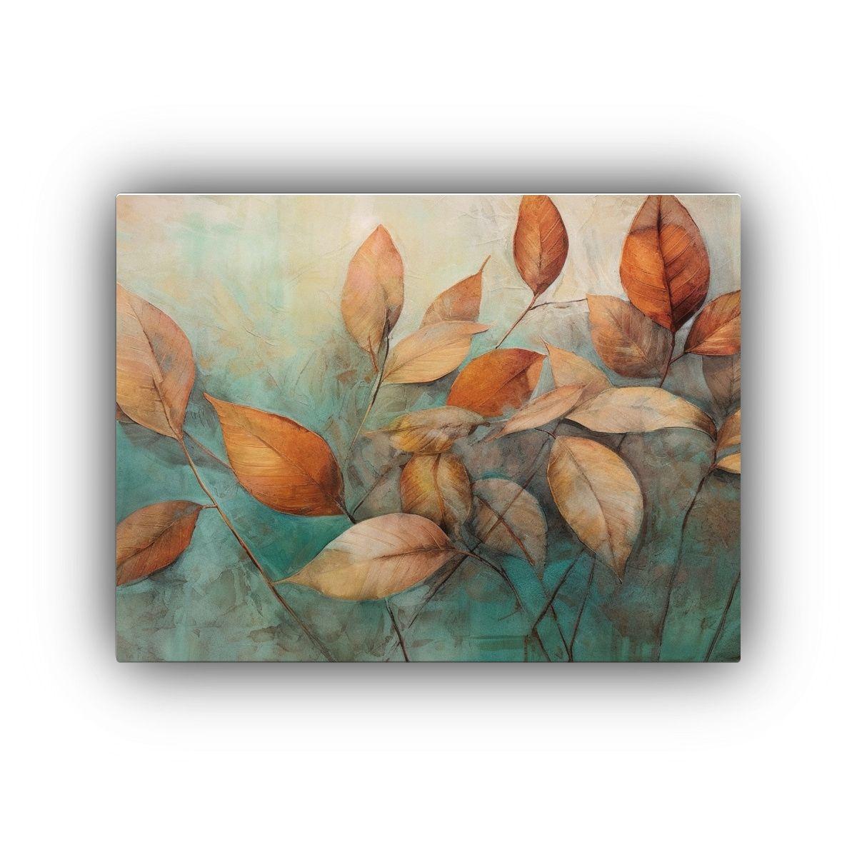 Pintura Inspiradora De Estrellas Y Hojas En Tonos 30x20cm-0