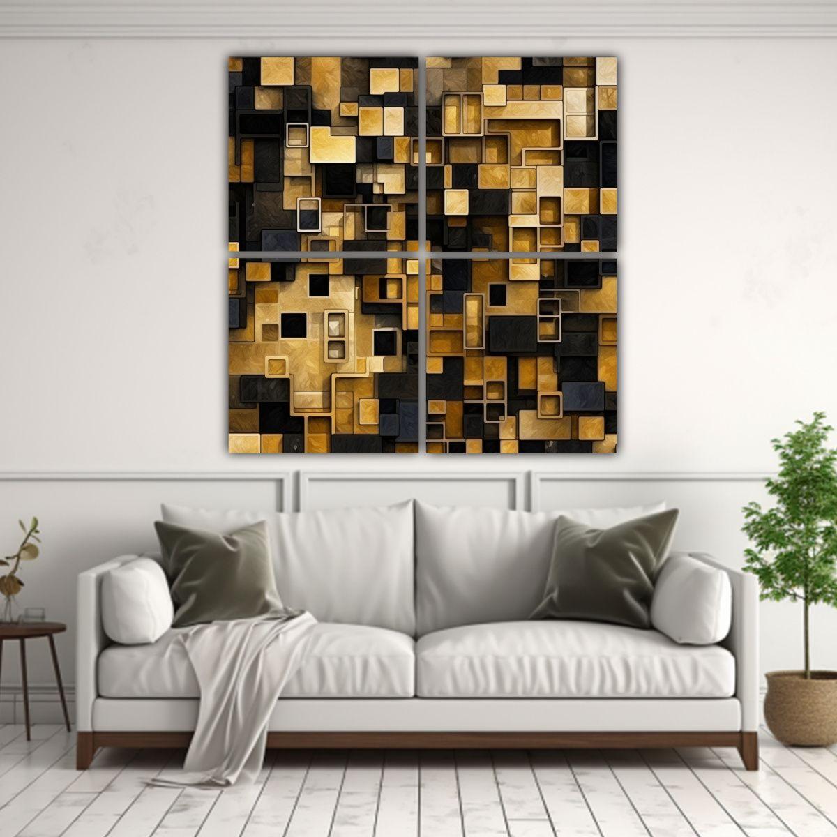 Cuadros Abstractos De Colores Vibrantes 200x200 Cm-2