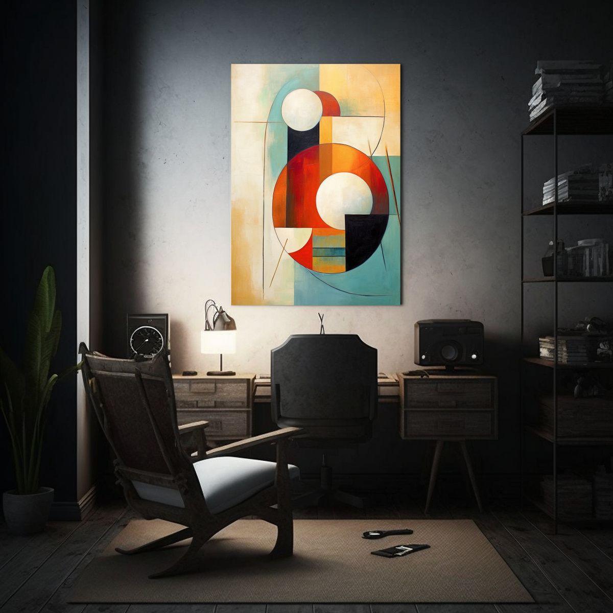 Pintura Abstracta Compuesta Para Decoración De Interiores 40x60cm-2
