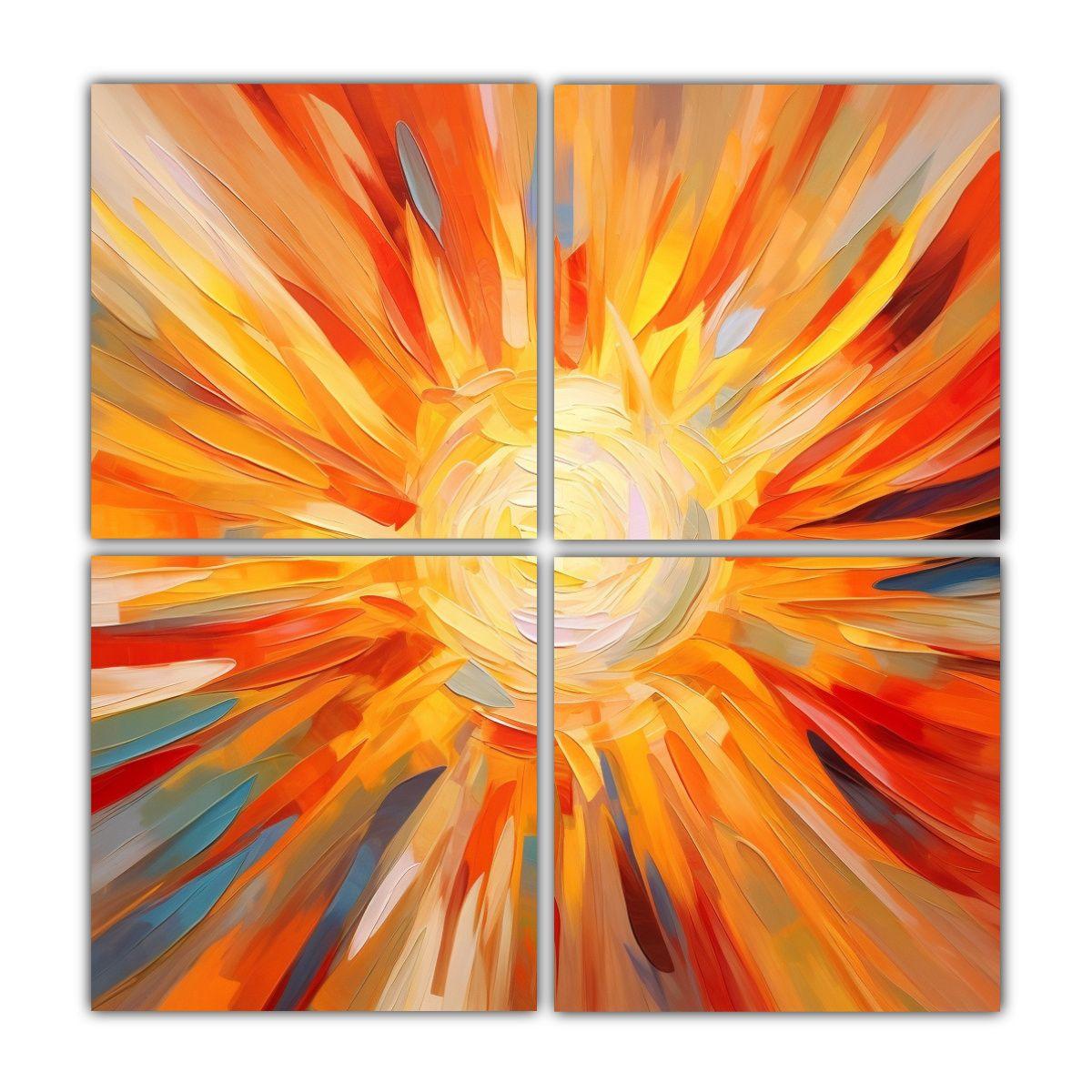 Pinturas Decorativas Con 4 Líneas Finas Alegres 40x40 Cm-0