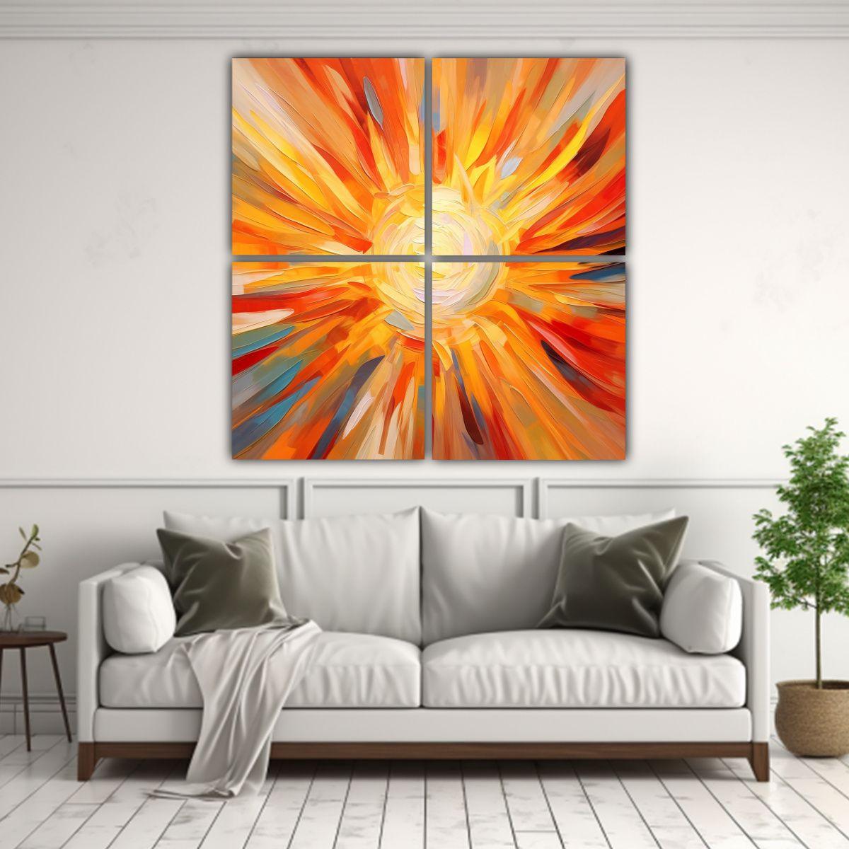 Pinturas Decorativas Con 4 Líneas Finas Alegres 40x40 Cm-2