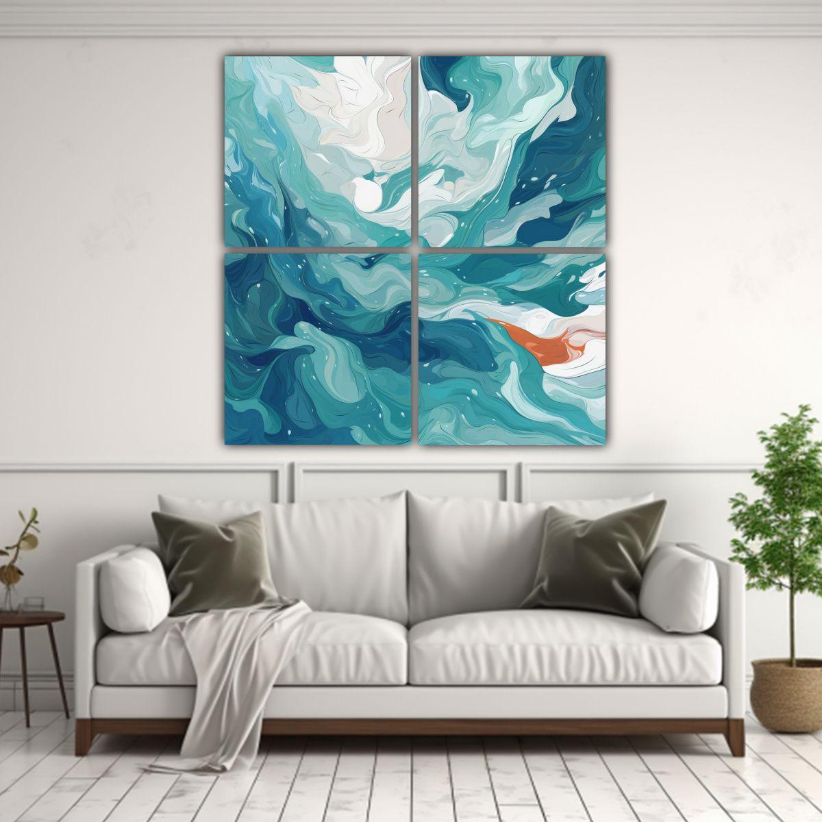 Lienzos Expresion Unico Abstracto Inspirado En El 180x180 Cm-2