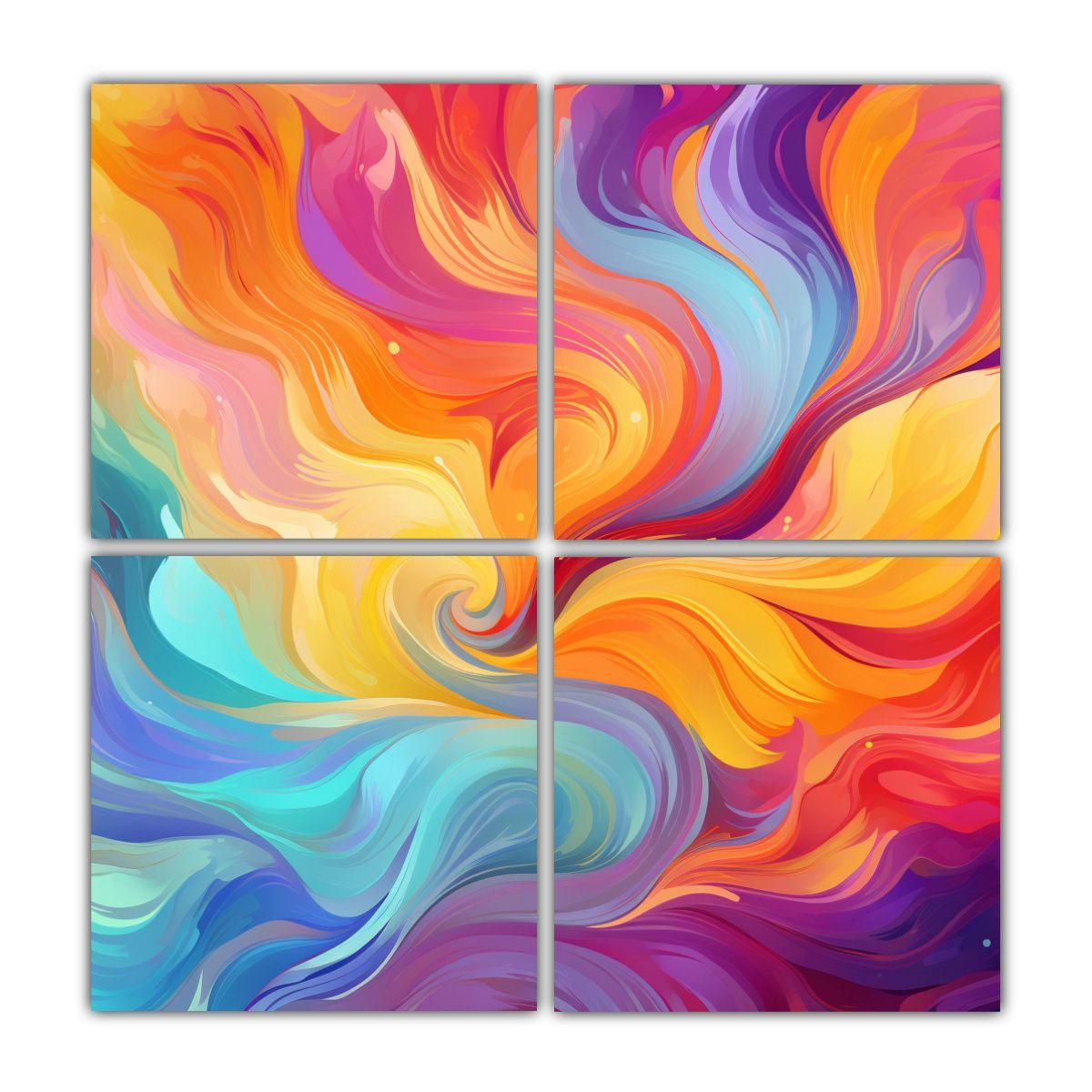 Cuadros Abstractos Naturaleza Viva Fondo 160x160 Cm-0