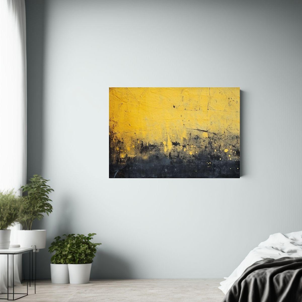 Fondo De Pared Moderno Y Bonito En Amarillo Y Negro 65x50cm-2