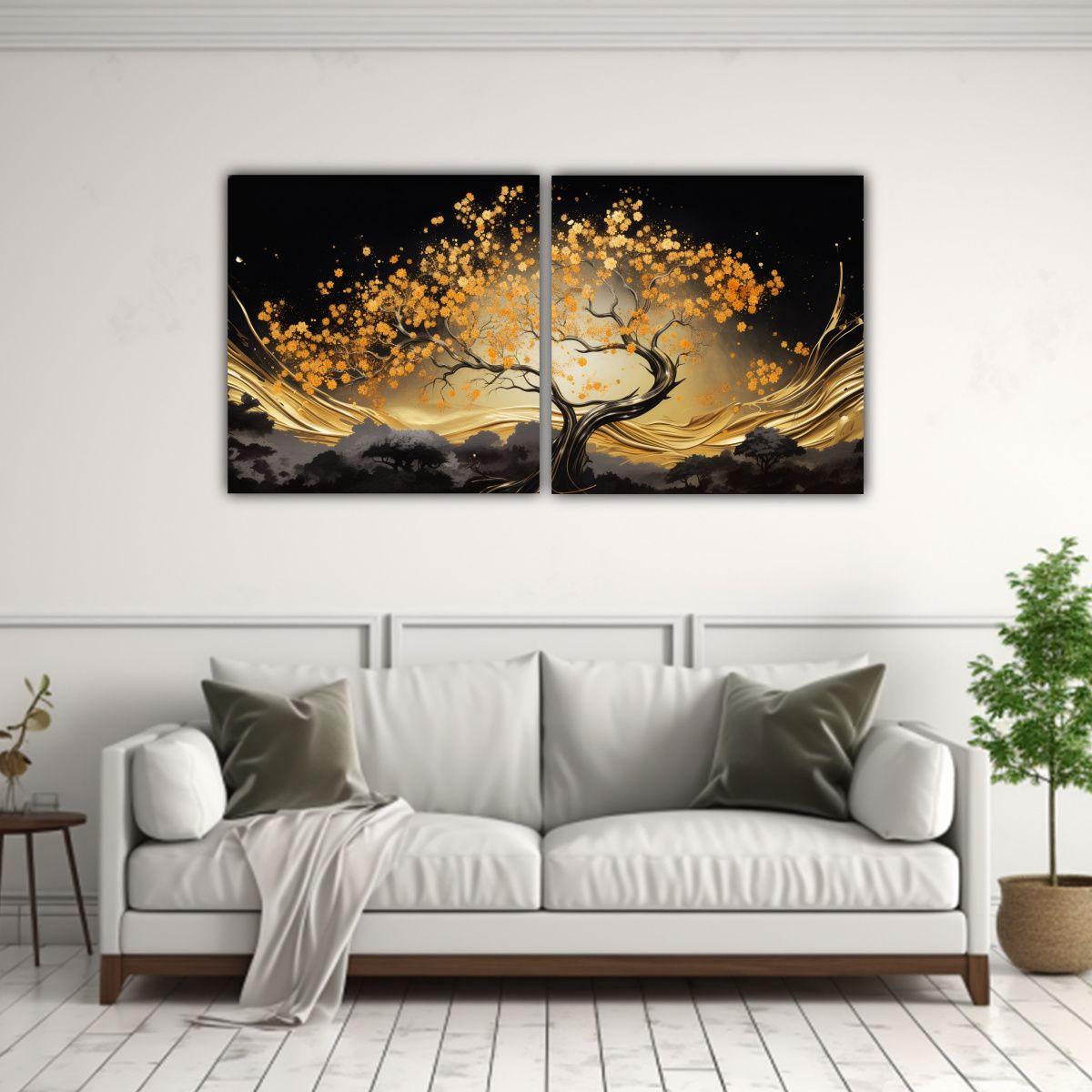 Pinturas Decorativas Modernas: Composiciones 40x20 Cm-2