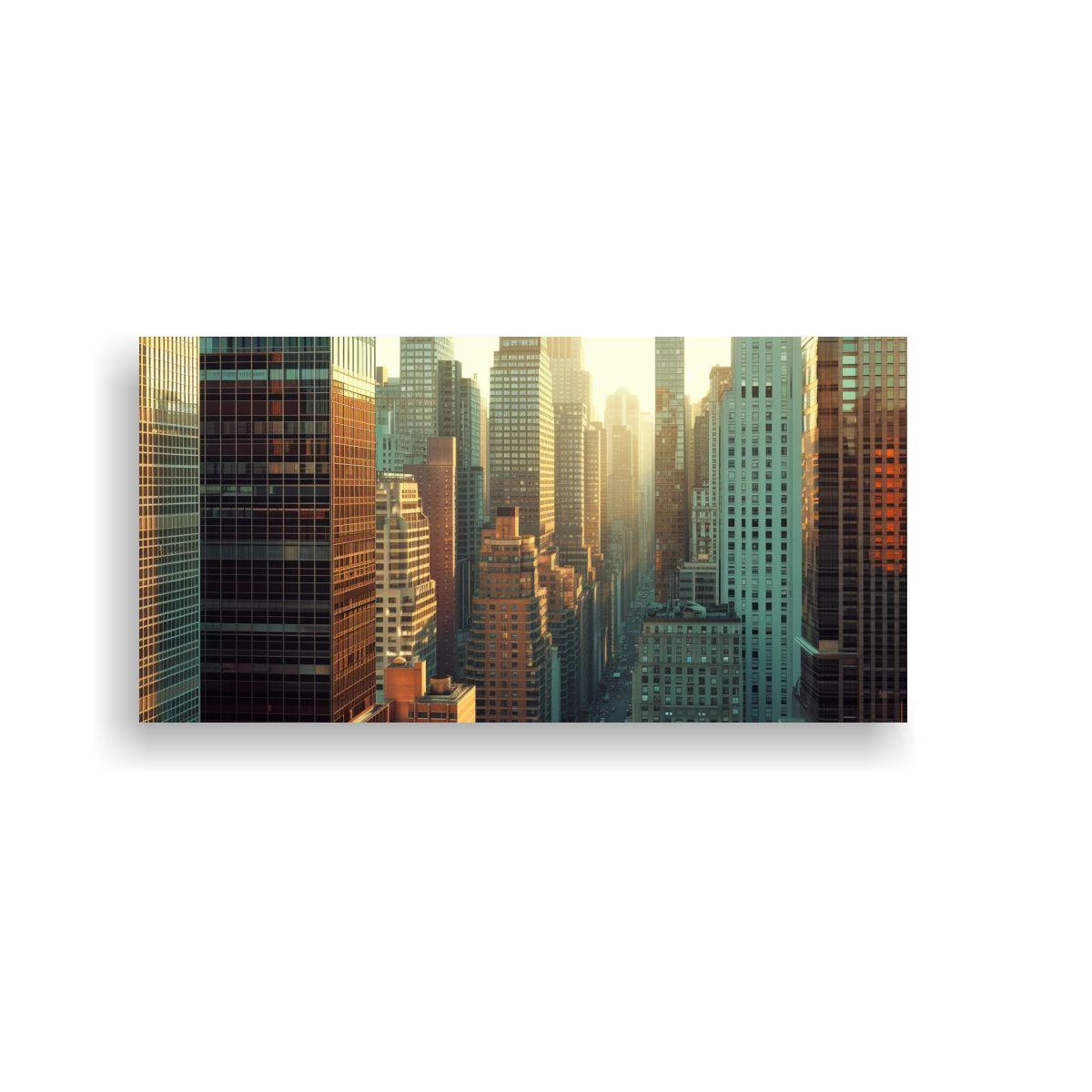 Cuadro Dibujo Armonía Cromática Edificios Altos 100x50cm-0