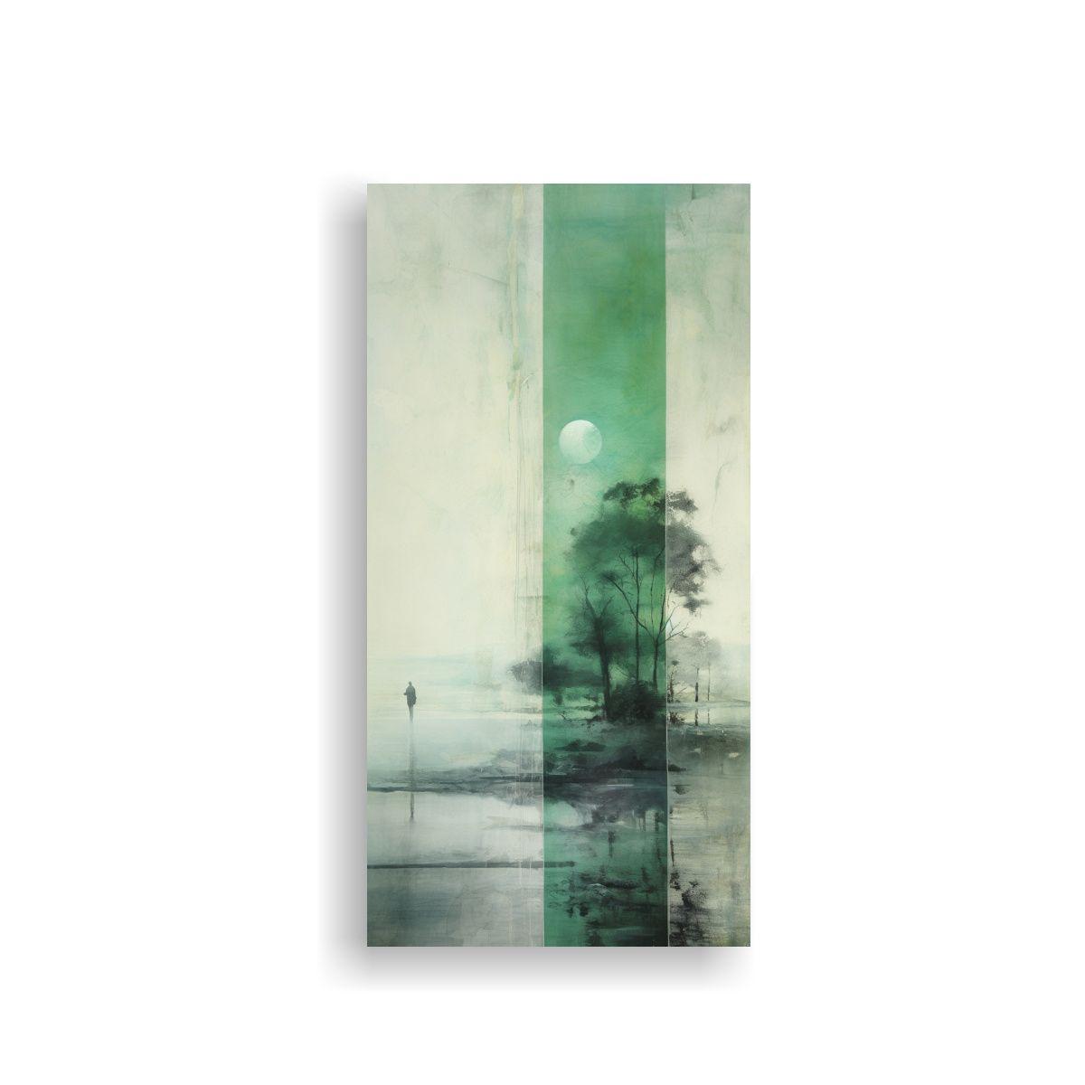 Pintura De Movimiento En Lienzo Con Composición 20x40cm-0
