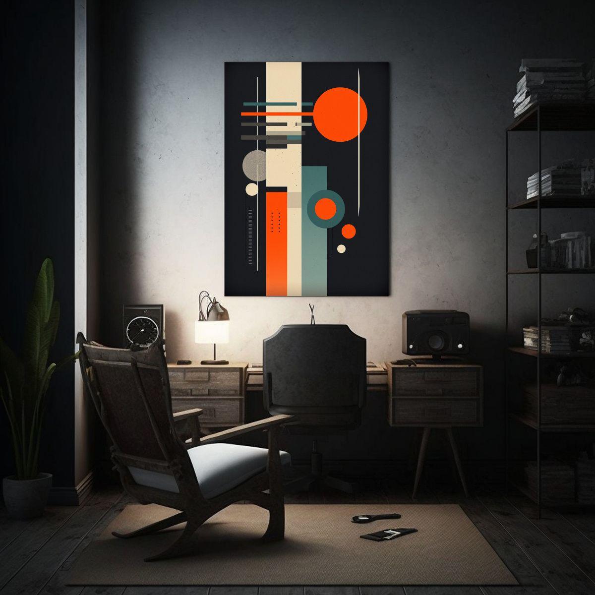 Cuadro Inspirador Alegría Estilo Gráfico 50x75cm-2