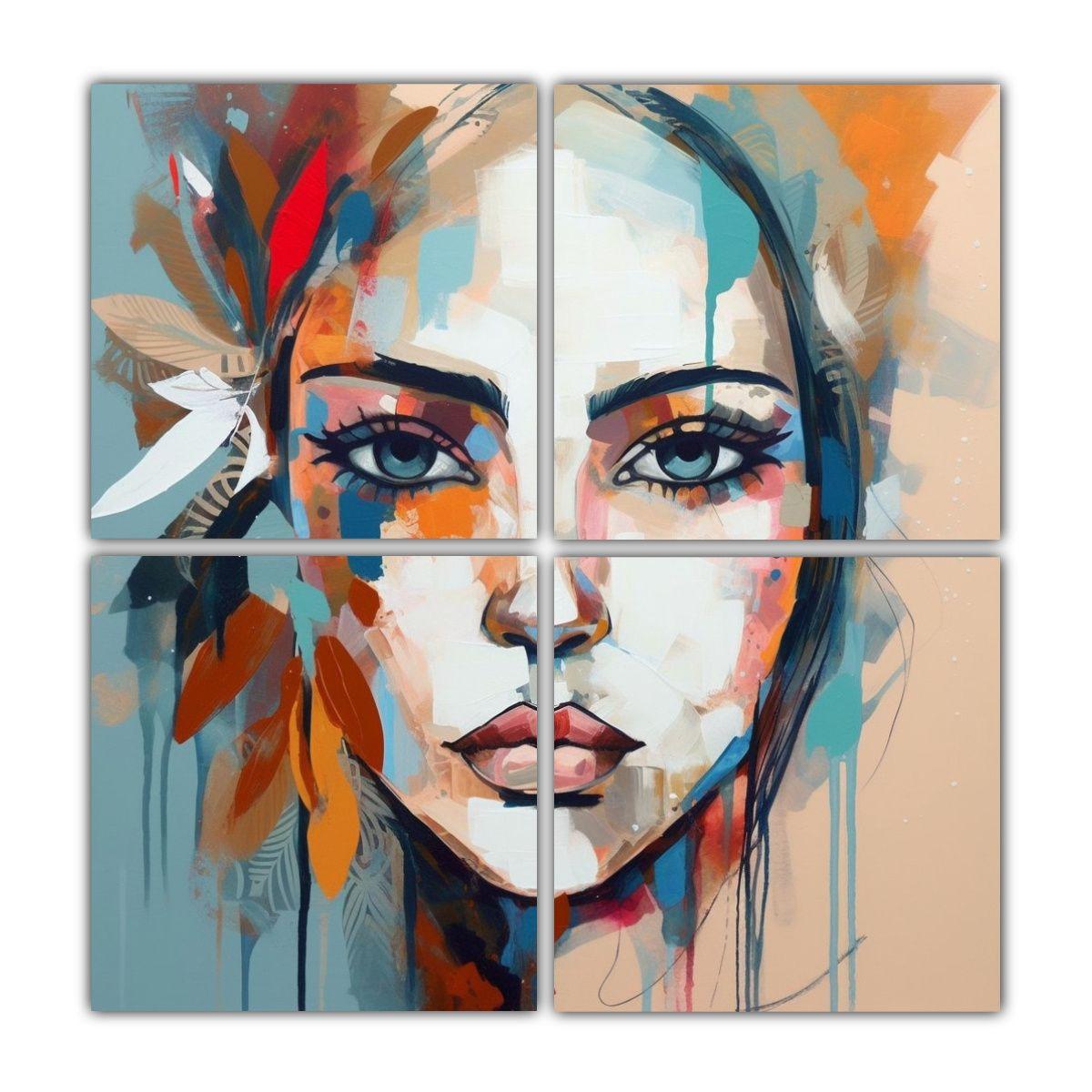 4 Arte Moderno Mural Crea Una Imagen Similar 140x140 Cm-0
