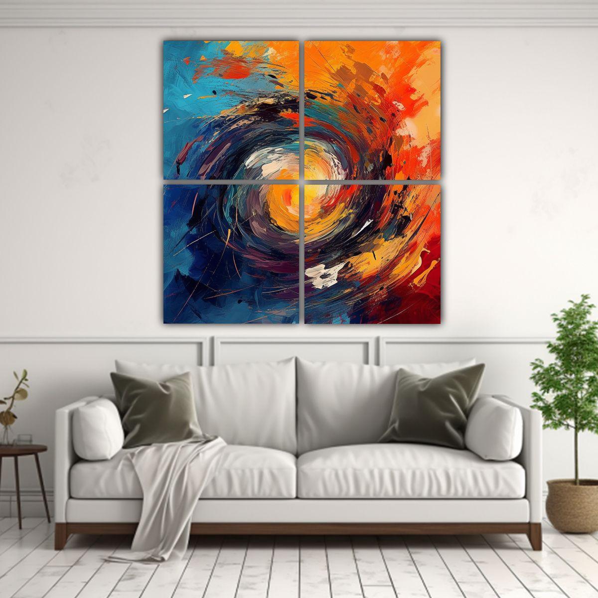 Cuadro De Arte Abstracto Para Decoración De 200x200 Cm-2