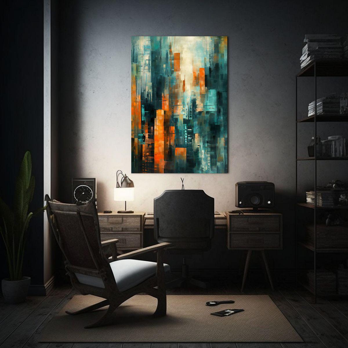 Pintura Mural Cuadro De Arte Urbano, Paisaje 80x120cm-2