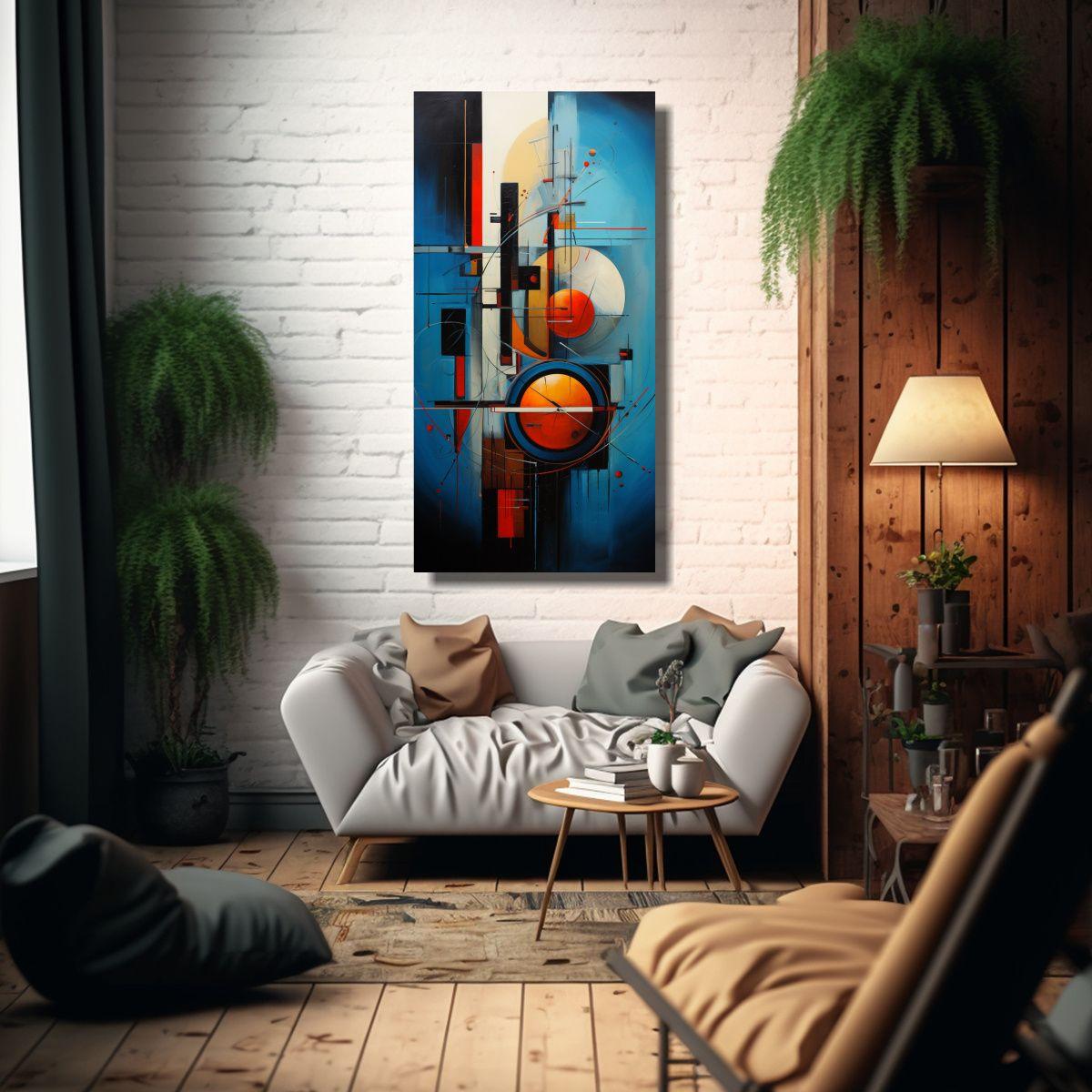 Pinturas Contemporáneas Abstractas Composición 70x140cm-2